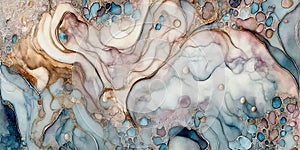 Luxury abstract fluid art painting background in alcohol ink technique