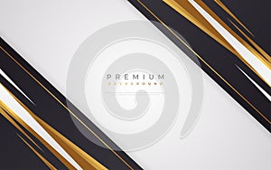 Luxury Abstract Golden Premium Background. Elegant Black, White and Gold Background