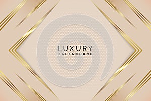 Luxury abstract hexagon golden strips background