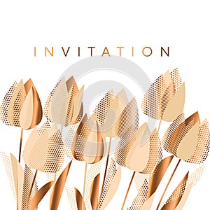 Luxury abstract tulip flowers vector illustration.