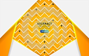 Luxury abstract yellow background with gold line. Overlap layers with paper effect. digital template