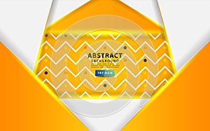 Luxury abstract yellow background with gold line. Overlap layers with paper effect. digital template