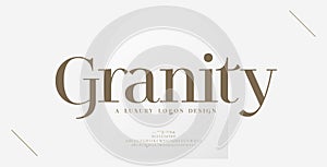 Luxury alphabet letters logo font and number. Classic Elegant Lettering Minimal Fashion. Typography fonts regular logos. vector