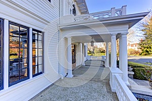 Luxury american house entrance porch