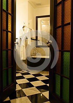 Luxury bathroom, retro photo