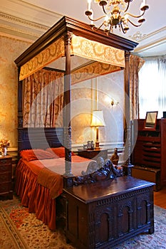 A luxury antique bedroom in Casa Loma