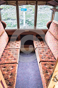Antique train interior