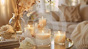 Luxury Aromatic Candles in Lavish Settings