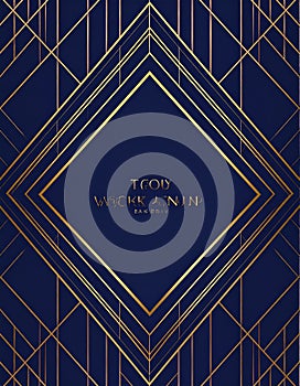 Luxury Art Deco Geometric Pattern Background