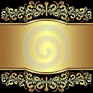 Luxury Background decorated the golden royal Borders.