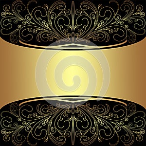 Luxury Background with elegant golden Borders and Place for Text - Invitation design