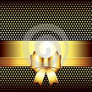 Luxury background with golden bow