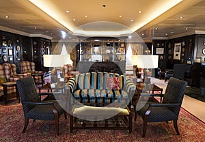 Luxury bar on cruise ship