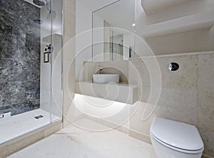 Luxury bathroom with marble