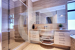 Luxury bathroom in modern home