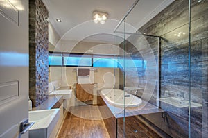 Luxury bathroom in modern home