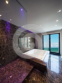 Luxury bathroom in a modern house