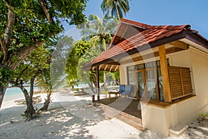 Luxury beautiful small house on the beach located at the tropical island