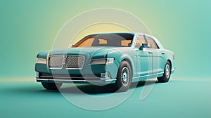 Luxury Bentley Limousine In A City Street - 3d Vector Art