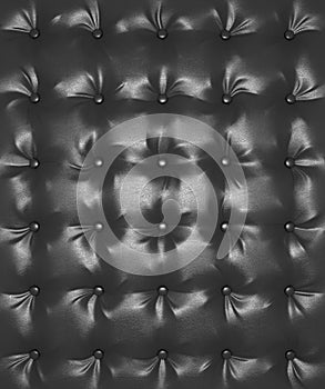 Luxury Black buttoned leather texture