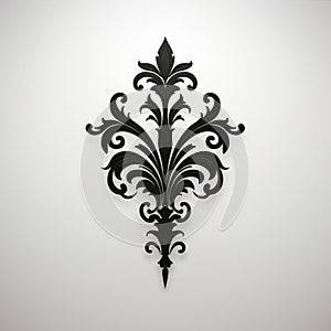 Luxury Black Decorative Element On White Background