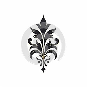 Luxury Black And Gold Floral Ornamental Logo