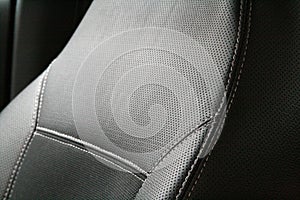 Luxury black leather car seat