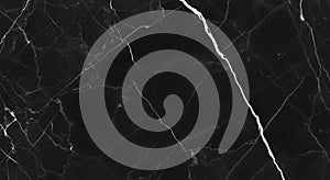 Luxury Black Marble Texture with White Veins