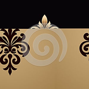 Luxury Black and White Arabesque Design Icon