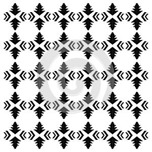 Luxury Black White Aztecs Geometric Pattern Texture Wallart