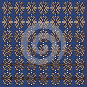 Luxury Blue Gold Ornamental Pattern