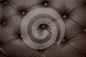 Luxury blue leather sofa background texture close up