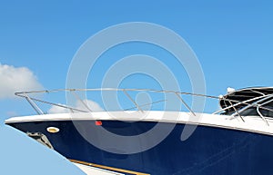 Luxury blue yacht