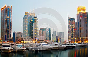 Luxury Boats in the sunset