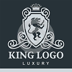 Luxury boutique Royal Crest high quality vintage product heraldry logo collection brand identity vector illustration.