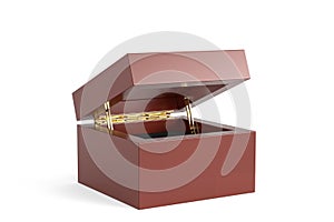 Luxury box Isolated On White Background, 3D render. 3D illustration