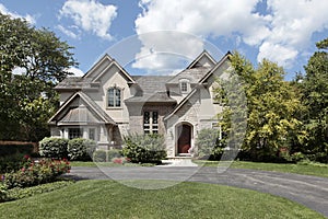 Luxury brick and stone home