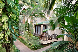 Luxury bungalow in a tropical garden