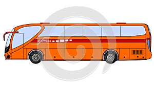 Luxury bus illustration