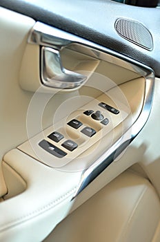 Luxury car door buttons details