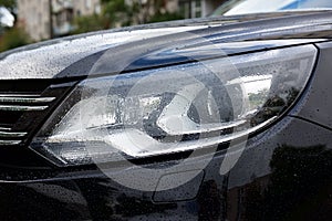 Luxury car rear light- closeup view