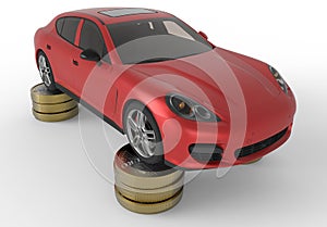 Luxury car repair costs concept