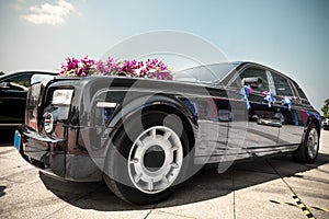 Luxury car in wedding