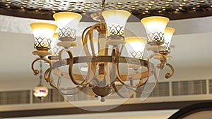 Luxury ceiling light fixed on ceiling