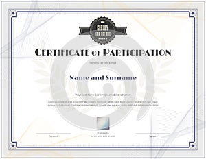 Luxury certificate template with elegant border frame, Diploma d