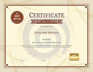 Luxury certificate template with elegant border frame, Diploma d