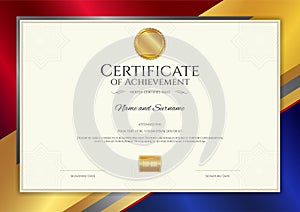 Luxury certificate template with elegant border frame, Diploma d