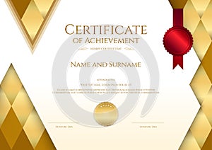 Luxury certificate template with elegant border frame, Diploma d