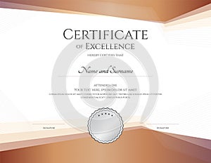 Luxury certificate template with elegant border frame, Diploma d