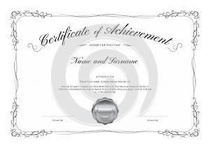 Luxury certificate template with elegant border frame, Diploma d